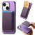 Retro Magsafe Card Bag PU Back Cover Phone Case