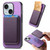 Retro Magsafe Card Bag PU Back Cover Phone Case