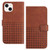 Woven Embossed RFID Blocking Leather Phone Case