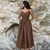 Breathable Strap High Waist Dress Vacation Style Long Skirt For Women