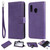 Solid Color Horizontal Flip Protective Case with Holder & Card Slots & Wallet & Photo Frame & Lanyard