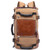 KAKA 0208 Men Canvas Stitched Leather Backpack, Size: 48 x 30 x 18cm