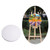 White Panel Round Canvas Board Wooden Frame Painting