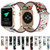 For Apple Watch Ultra 49mm / Series 8&7 45mm / SE 2&6&SE&5&4 44mm / 3&2&1 42mm Fashion Pastoralism Style Little Floral Pattern Women Watch Leather Watch Band