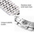 20mm Women Hidden Butterfly Buckle 7 Beads Stainless Steel Watch Band For Apple Watch 38mm(Silver Gold)