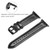 Black Buckle Leather Watch Band For Apple Watch Series 8&7 41mm / SE 2&6&SE&5&4 40mm / 3&2&1 38mm