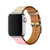 Two Color Single Loop Leather Wrist Strap Watchband for Apple Watch Series 3 & 2 & 1