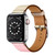 Two Color Single Loop Leather Wrist Strap Watchband for Apple Watch Series 3 & 2 & 1