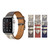 Silk Screen Pattern Leather Watchband