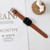 V Tail Style Stitching Leather Watch Wrist Strap