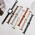 Double Studs Buckle Genuine Leather Strap Watchband For Apple Watch Series