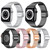 Seven-beads Double Safety Buckle Steel Replacement Strap Watchband For Apple Watch Series