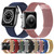 Double Section Milanese Magnetic Elasticity Replacement Strap Watchband For Apple Watch Series
