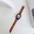 Knife Tail Shaped Cowhide Replacement Watchband For Apple Watch Series