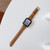 Knife Tail Shaped Cowhide Replacement Watchband For Apple Watch Series
