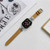 D-shaped Steel + Genuine Leather Strap For Apple Watch Series
