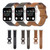 Crazy Horse Leather Butterfly Buckle Watchband For Apple Watch Series