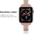 Four-row Diamond-set Metal Watchband For Apple Watch Series