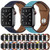 PU Leather Black Buckle Watch Band For Apple Watch Series