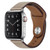 PU Leather Silver Buckle Watch Band For Apple Watch Series
