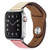 PU Leather Silver Buckle Watch Band For Apple Watch Series