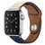 PU Leather Silver Buckle Watch Band For Apple Watch Series