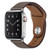 PU Leather Silver Buckle Watch Band For Apple Watch Series