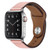 PU Leather Silver Buckle Watch Band For Apple Watch Series