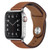 PU Leather Silver Buckle Watch Band For Apple Watch Series