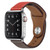 PU Leather Silver Buckle Watch Band For Apple Watch Series