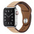 PU Leather Silver Buckle Watch Band For Apple Watch Series