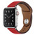 PU Leather Silver Buckle Watch Band For Apple Watch Series