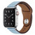 PU Leather Silver Buckle Watch Band For Apple Watch Series