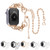 Double Chain 2-bead Stainless Steel Watch Band For Apple Watch Series