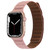 Magnetic Two-color Loop Slim Leather Watch Band For Apple Watch Series
