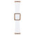 Rose Gold Square Buckle Silicone Watch Band For Apple Watch Series