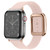 Rose Gold Square Buckle Microfiber Leather Watch Band For Apple Watch Series