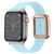 Rose Gold Square Buckle Microfiber Leather Watch Band For Apple Watch Series