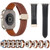 Folding Buckle Grooved Genuine Leather Watch Band
