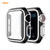 ENKAY Hat-Prince Full Coverage Electroplated PC Case + Tempered Glass Protector for Apple Watch Series 6 / 5 / 4 / SE 44mm