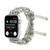 Silk Silver Beads Braided Watch Band