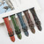 Colorful Sewing Thread Leather Watch Band