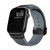 Vertical Texture Black Buckle Elastic Silicone Watch Band