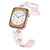 Two-color Rose Engraved Silicone Watch Band