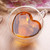 Heart Shaped Double Wall Glass Mug Resistant Transparent Tea Cups