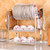 Multi-function Kitchen Stainless Steel Three Layers Flower Shape Steel Sheet Rack Hanging Bowl Dish Holder
