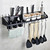A Version 70cm 2 Cups  10 Hooks Kitchen Multi-function Wall-mounted Condiment Holder Storage Rack