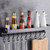60cm 10 Hooks Kitchen Multi-function Wall Hanging Holder Seasoning Storage Rack