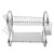 2 Tiers Kitchen Dish Drying Rack Drainer Dryer Tray Cultery Holder