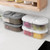 5 PCS Double Grid Kitchen Food Multigrain Sealed Jar Multifunctional Refrigerator Storage Box with Lid